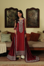 Crimson – Deep Maroon Luxury Embroidered Silk Set (3 Piece)