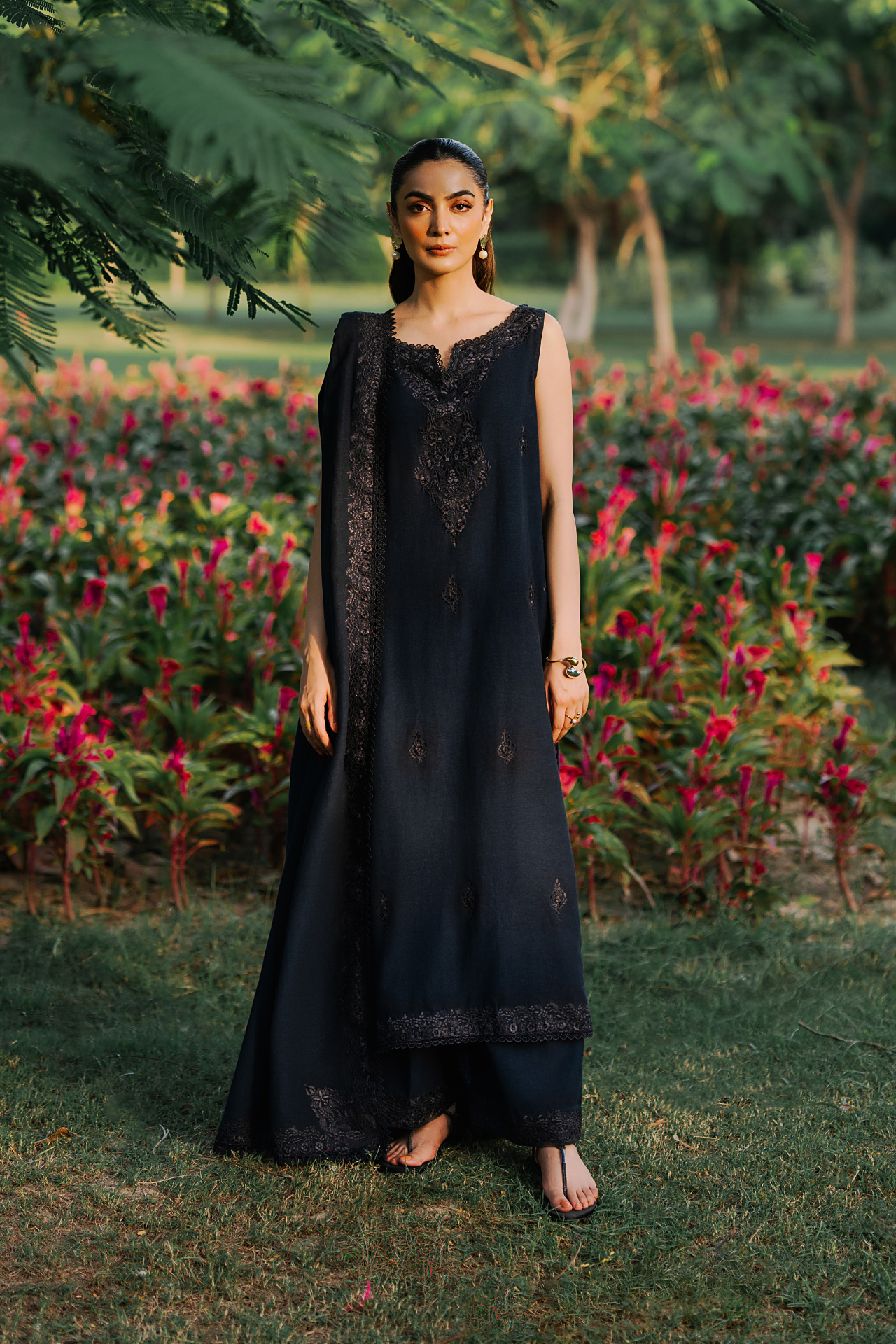 Azure 3 Piece Embroidered Premium Karandi Main image