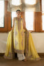 Flora – Butter Yellow Luxury Embroidered Silk Set (3 Piece)