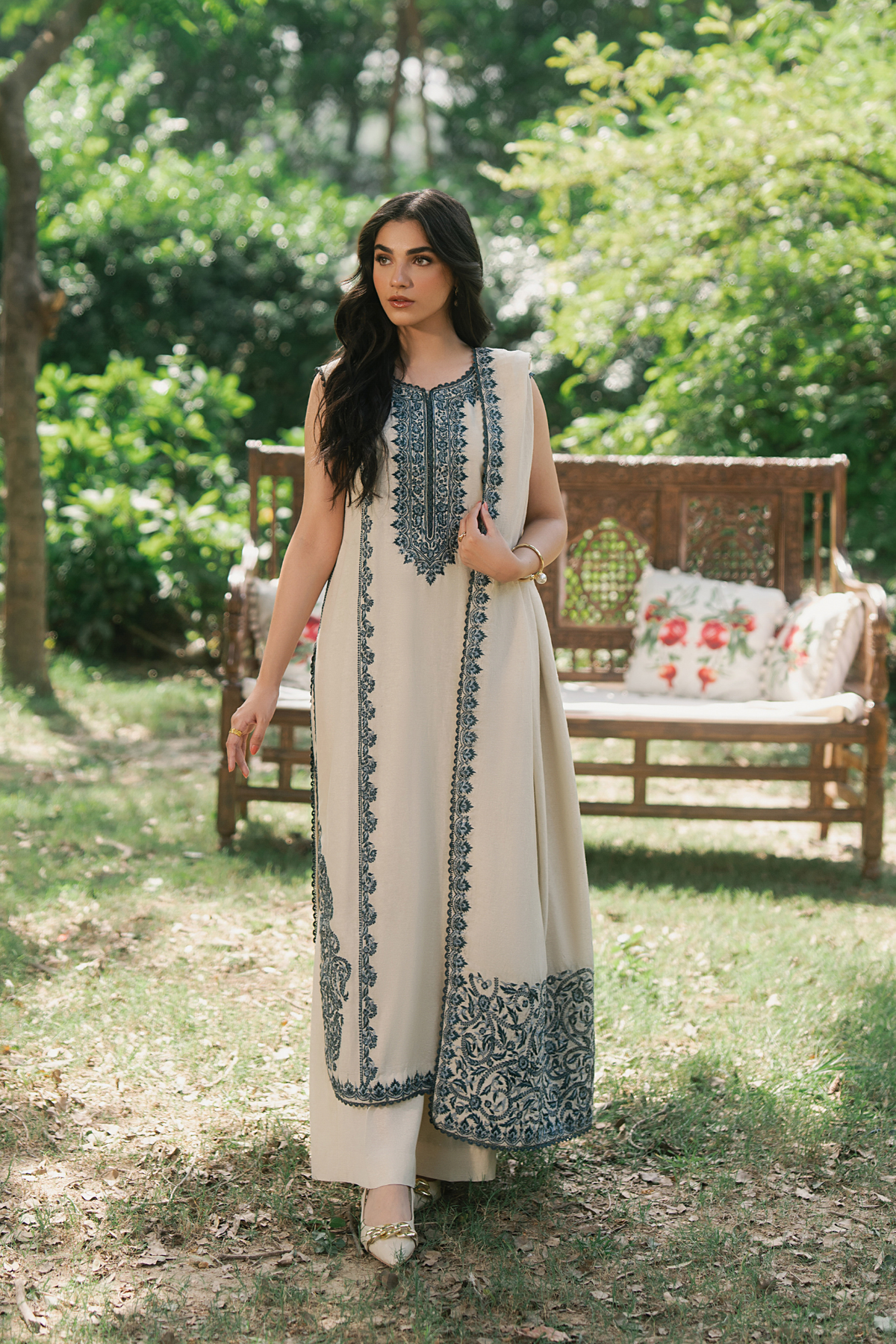 Grace 3 Piece Embroidered Premium Karandi