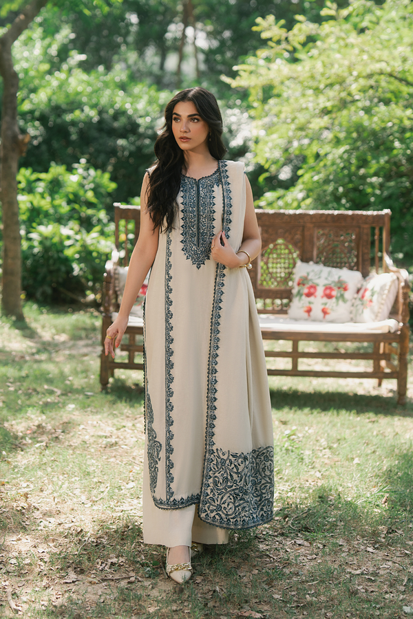 Grace 3 Piece Embroidered Premium Karandi