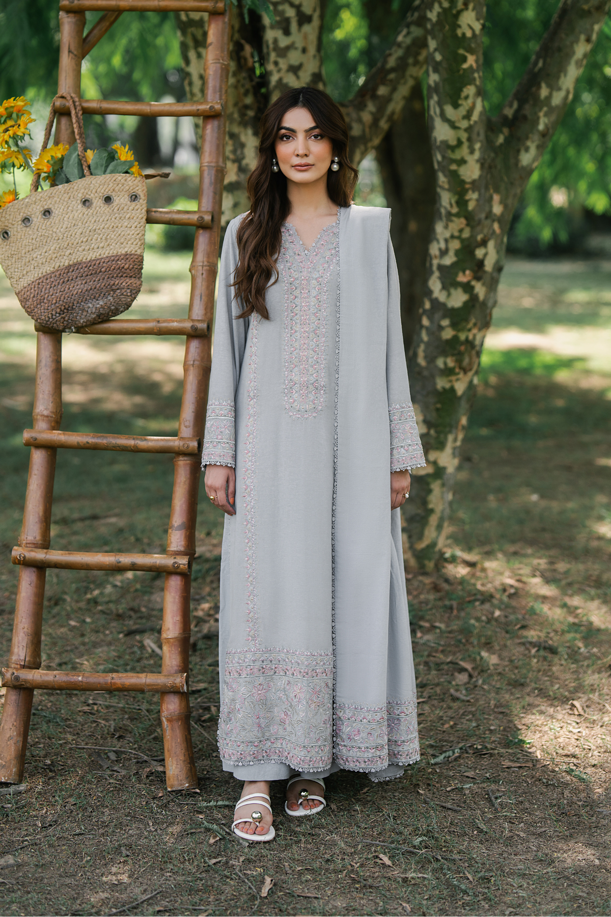 Mist 3 Piece Embroidered Premium Karandi Main image