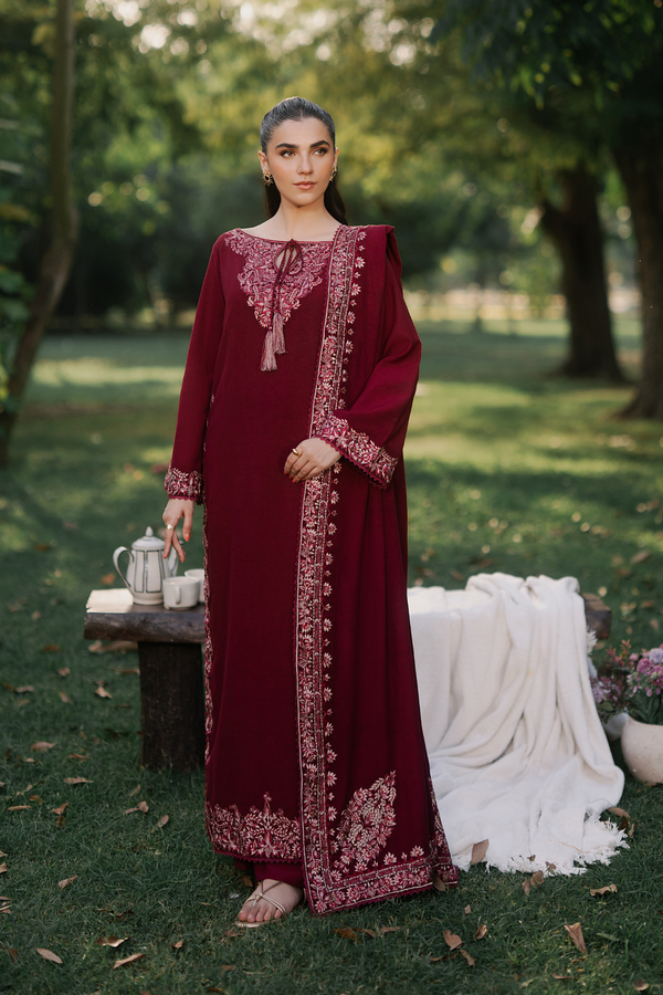 Scarlet 3 Piece Embroidered Premium Karandi