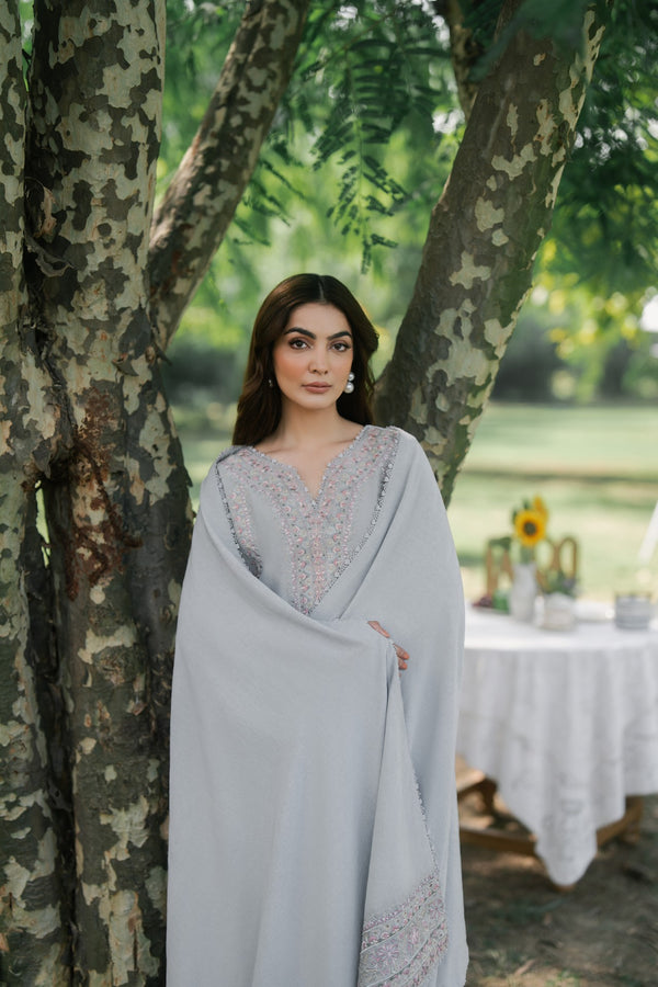 Mist 3 Piece Embroidered Premium Karandi