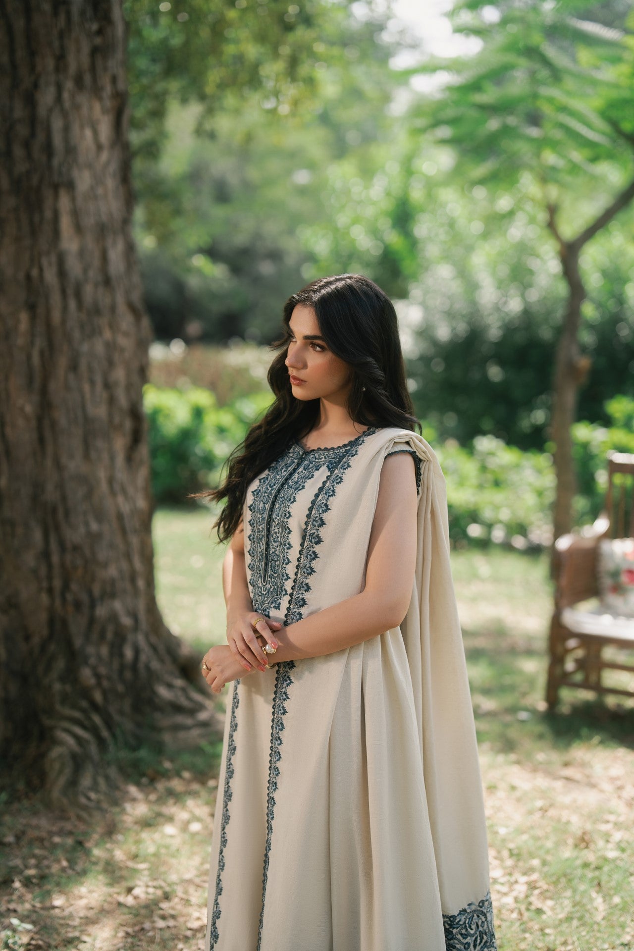 Grace 3 Piece Embroidered Premium Karandi