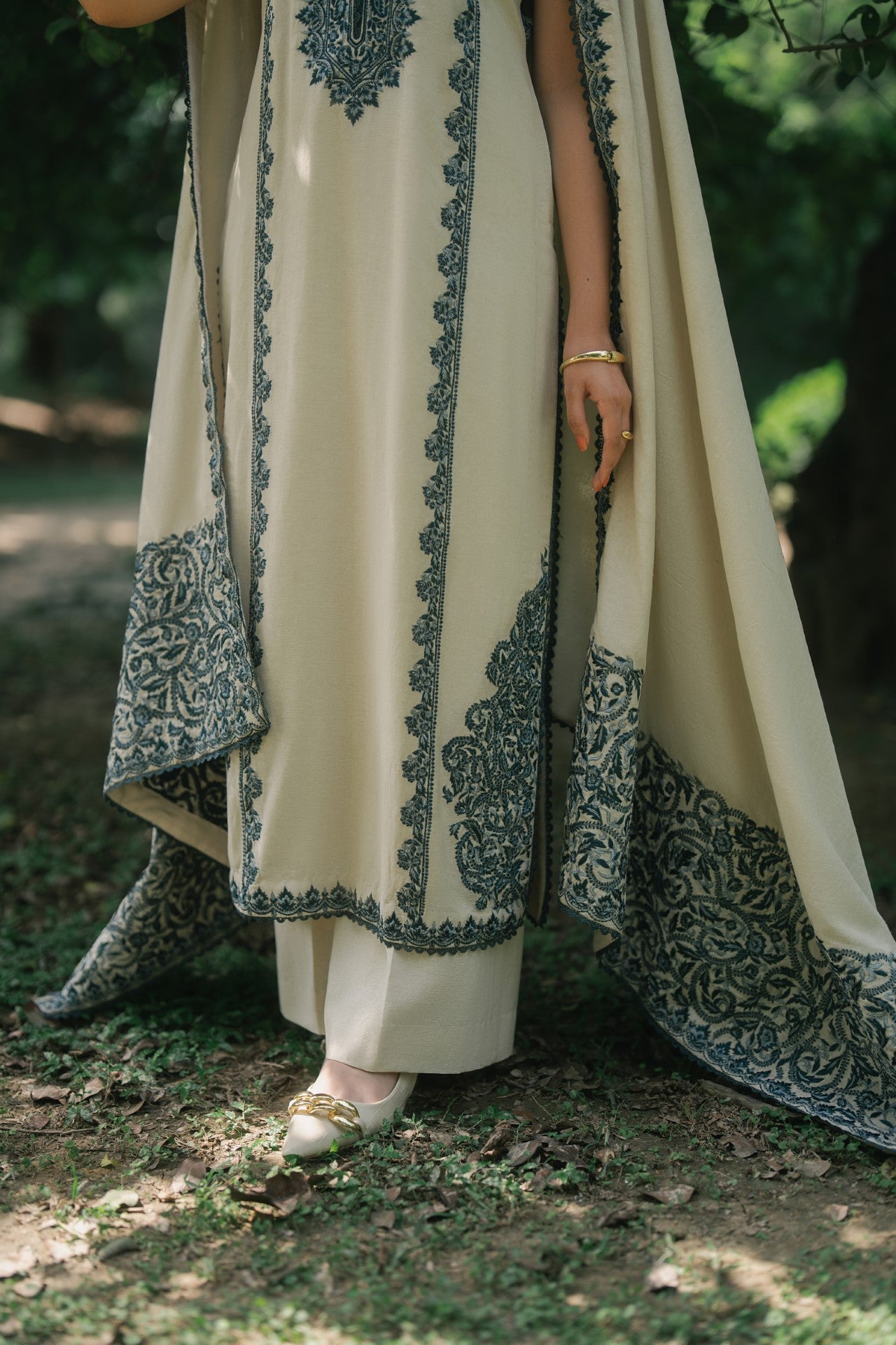 Grace 3 Piece Embroidered Premium Karandi
