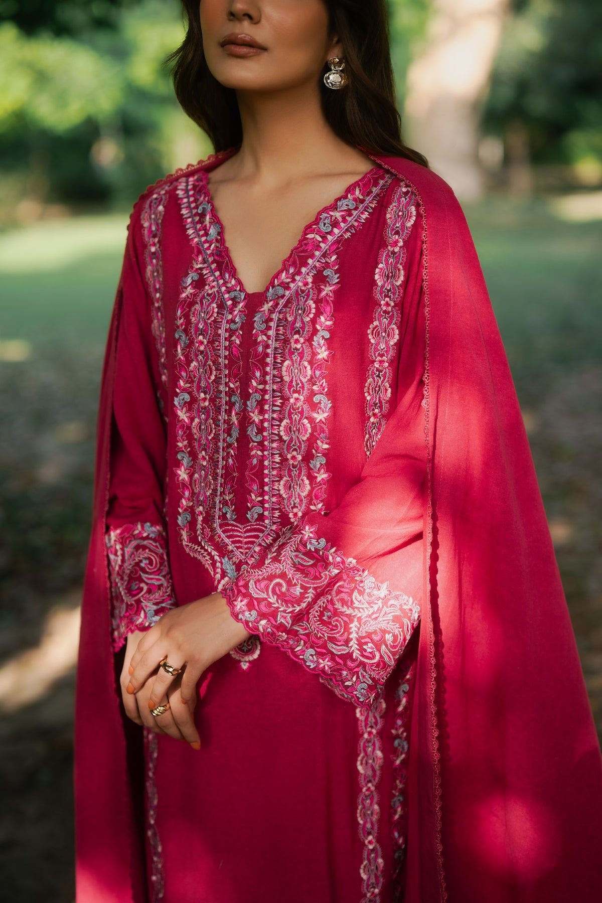 Lyra 3 Piece Embroidered Premium Karandi