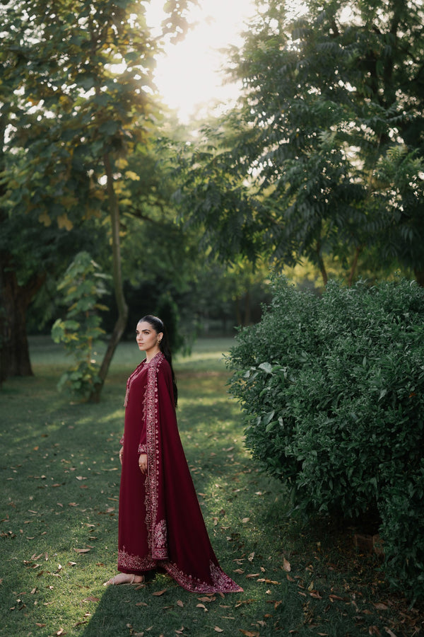 Scarlet 3 Piece Embroidered Premium Karandi
