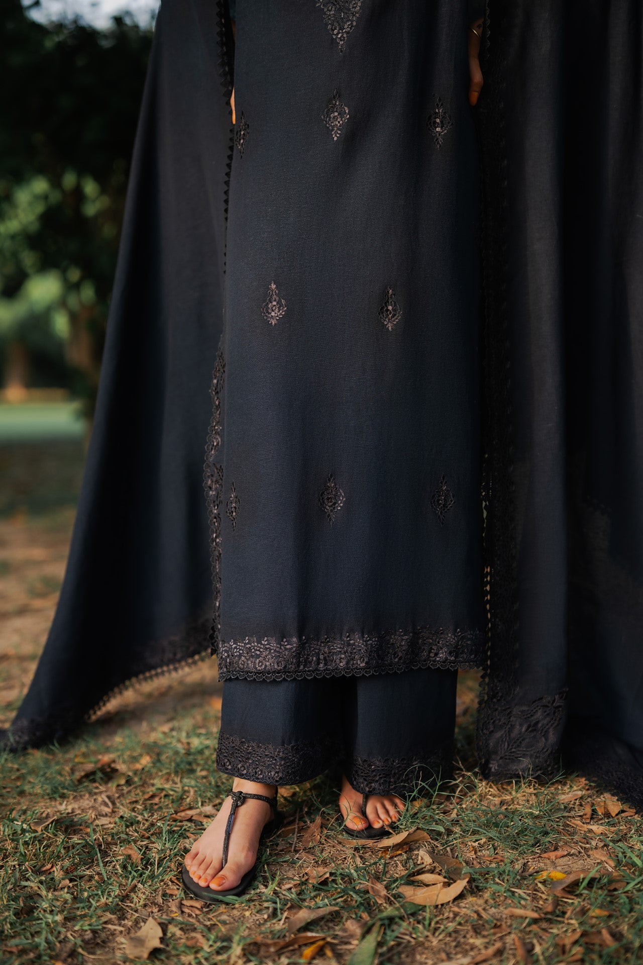 Azure 3 Piece Embroidered Premium Karandi