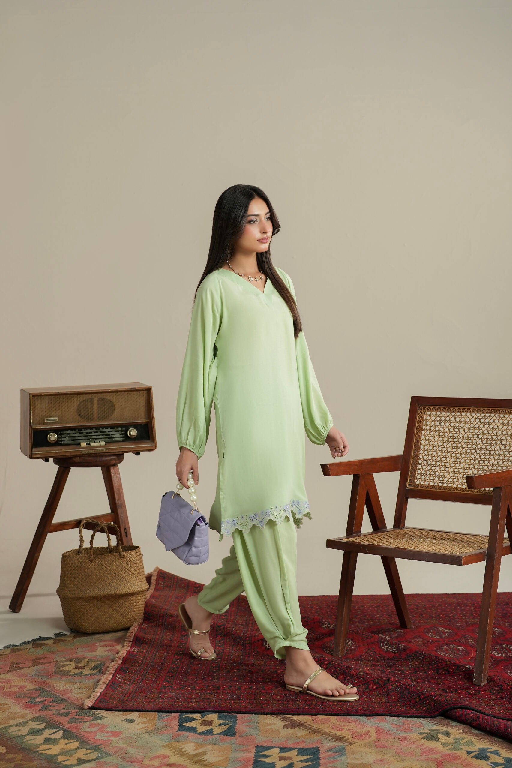 Matcha – V Neck Shirt Secondary image