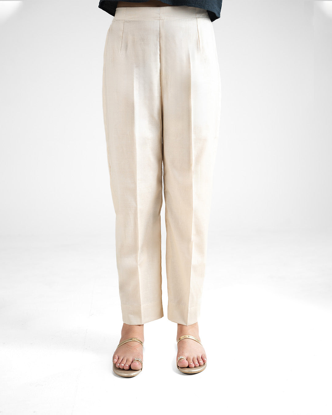 Beige Straight Trousers Main image
