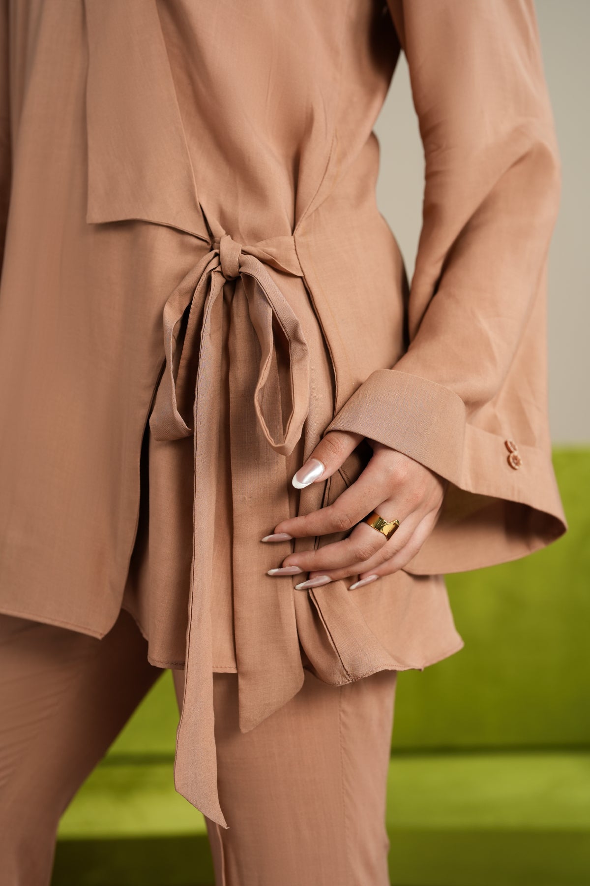 Latte – Wrap Style Shirt