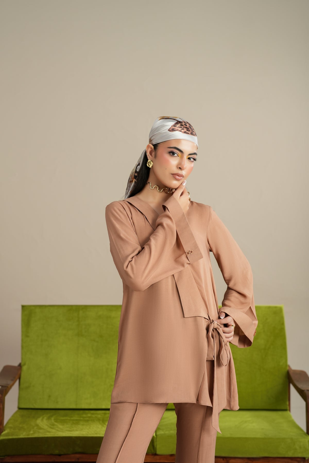 Latte – Wrap Style Shirt Main image