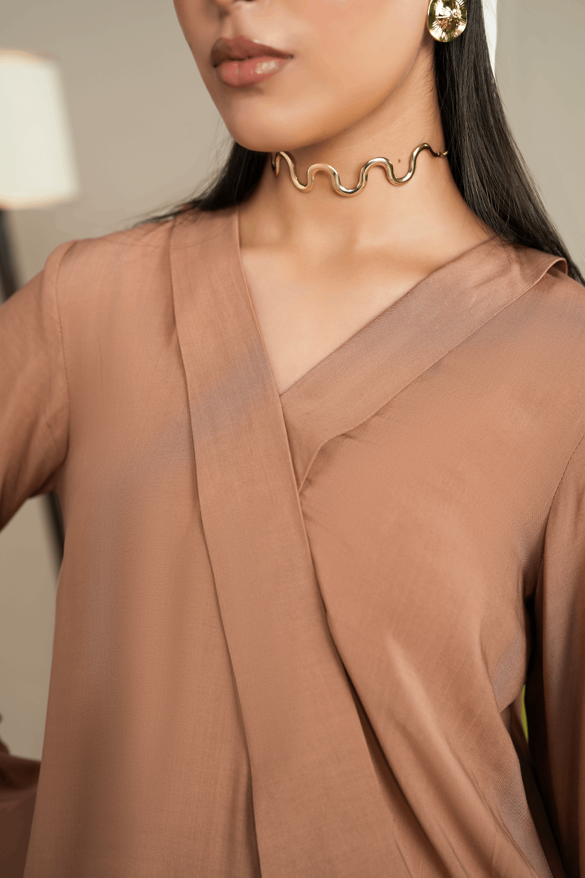 Latte – Wrap Style Shirt