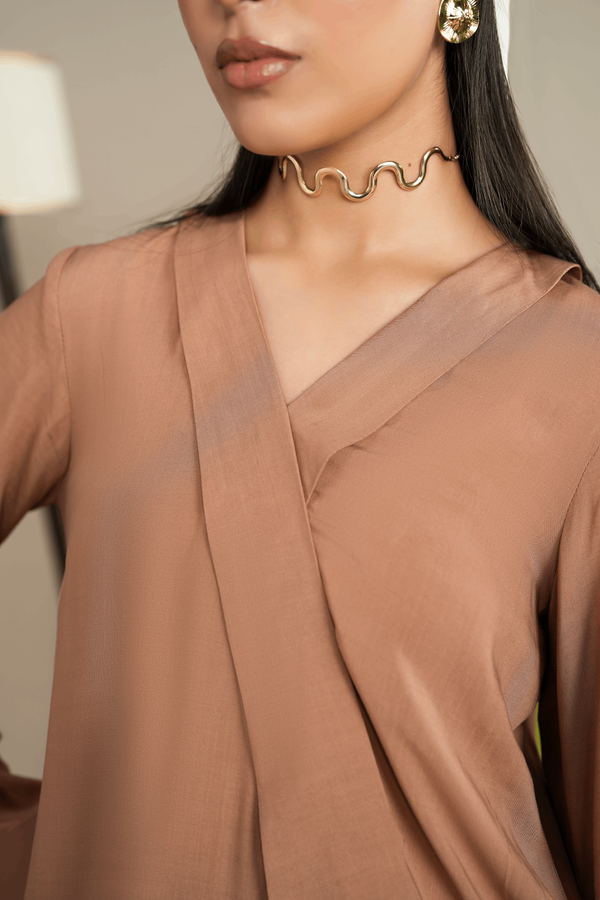Latte – Wrap Style Shirt